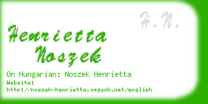 henrietta noszek business card